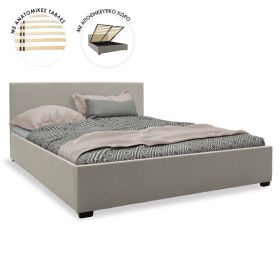 Κρεβάτι Norse διπλό ύφασμα γκρι με αποθηκευτικό χώρο 160x200εκ