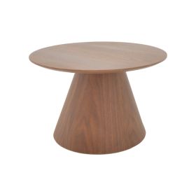 Τραπέζι σαλονιού Donda mdf-μέταλλο σε καρυδί απόχρωση Φ80x40εκ