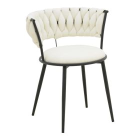 Πολυθρόνα Alkia I ύφασμα σε εκρού απόχρωση- πόδι μαύρο μέταλλο 57x58.5x72εκ