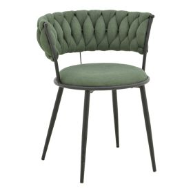 Πολυθρόνα Alkia I ύφασμα σε χακί απόχρωση- πόδι μαύρο μέταλλο 57x58.5x72εκ