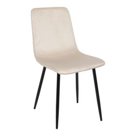 Καρέκλα Grato ύφασμα μπεζ-πόδι μαύρο μεταλλικό 45.5x53.5x88.5εκ