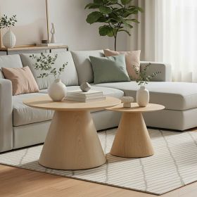 Tραπέζια σαλονιού Donda mdf μέταλλο σετ 2τεμ. sonoma