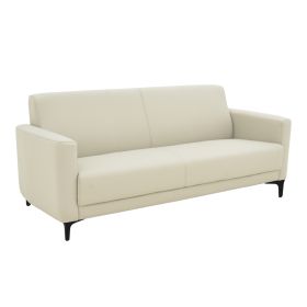 Καναπές τριθέσιος Sidica PU σε μπεζ απόχρωση 185x82x81εκ
