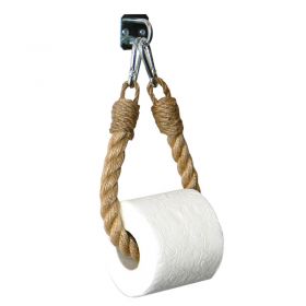 Κρεμάστρα - χαρτοθήκη τοίχου PWF-0226 μεταλλική με σχοινί 12x3x38εκ