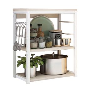 Ραφιέρα επιδαπέδια Cayde μέταλλο λευκό-φυσικό 50x30x71,5εκ