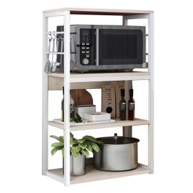 Ραφιέρα επιδαπέδια Wille μέταλλο λευκό-φυσικό 50x30x99εκ