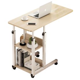 Βοηθητικό τραπέζι Babs τροχήλατο λευκό-φυσικό 60x40x86εκ
