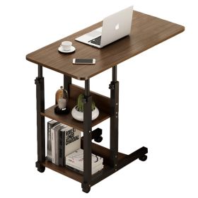 Βοηθητικό τραπέζι Babs τροχήλατο καρυδί-μαύρο 60x40x86εκ