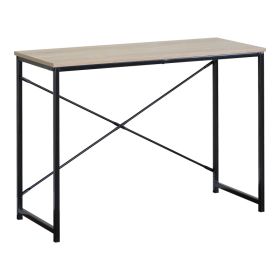 Γραφείο εργασίας Bailon σε oak απόχρωση με μαύρο μέταλλο 100x40x70εκ