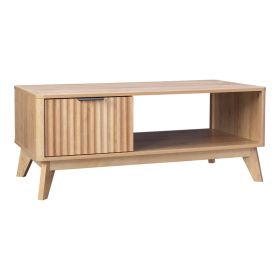 Τραπέζι σαλονιού Hamea mdf σε φυσική απόχρωση 110x55,2x45εκ