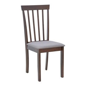 Καρέκλα Houston rubberwood σε καρυδί απόχρωση 40x49x94εκ