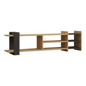 Έπιπλο τηλεόρασης Rinia σε oak-ανθρακί απόχρωση 153,60x26x40εκ