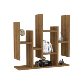 Ραφιέρα τοίχου Bemba σε καρυδί απόχρωση 70x19,6x68,8εκ