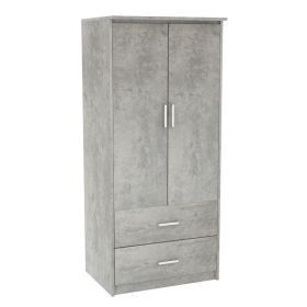 Ντουλάπα ρούχων δίφυλλη OLYMPUS χρώμα antique ανθρακί 81x57x183εκ