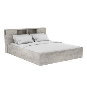 Κρεβάτι διπλό OLYMPUS σε χρώμα antique ανθρακί 160x200εκ