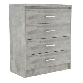 Συρταριέρα OLYMPUS με 4 συρτάρια χρώμα antique ανθρακί 80x40x95εκ