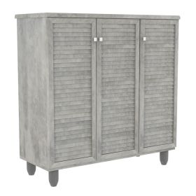 Παπουτσοθήκη-ντουλάπι SANTO 16 ζεύγων χρώμα antique ανθρακί 89.5x34.5x91.5εκ