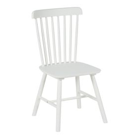 Καρέκλα Melia rubberwood σε λευκή απόχρωση 45x51x87εκ