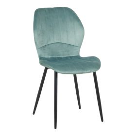 Καρέκλα Jelour βελούδο σε φυστικί απόχρωση 46.5x60x84εκ