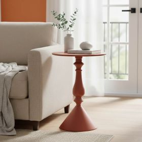 Βοηθητικό τραπέζι Lalou μέταλλο σε απόχρωση terracotta Φ40x55εκ