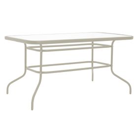 Τραπέζι Valor μέταλλο σαμπανιζέ-γυαλί 110x60x70εκ