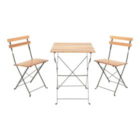 Τραπεζαρία Pometia σετ 3τεμ ξύλο-μέταλλο