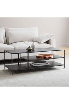 Τραπεζάκι σαλονιού Bolton Μαύρο Μέταλλο 100x50x40cm