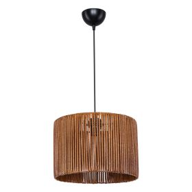 Φωτιστικό οροφής μονόφωτο PWL-1117 Ε27 καφέ Φ30.5x20εκ