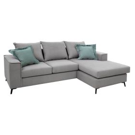 Γωνιακός καναπές Fabulous αναστρέψιμος ύφασμα ανθρακί-κυπαρισσί 240x165x95εκ