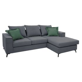 Γωνιακός καναπές Fabulous αναστρέψιμος ύφασμα elephant-ciel 240x165x95εκ