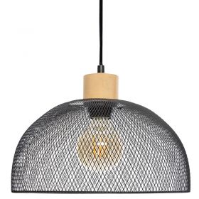 Φωτιστικό οροφής μονόφωτο Sam Ε27 μαύρο Φ30x22,5εκ