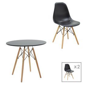 Φοιτητικό πακέτο επίπλων τραπεζαρίας Julita σετ 3 τμχ Φ80x73εκ