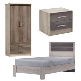 Φοιτητικό πακέτο επίπλων κρεβατοκάμαρας Comfort σετ 3τεμ