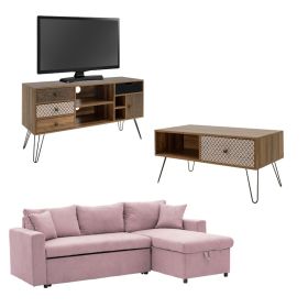 Φοιτητικό πακέτο επίπλων σαλονιού Boho 2 σετ 3 τμχ