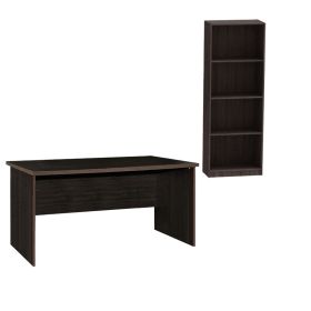 Φοιτητικό πακέτο επίπλων γραφείου Payton-Presley ανθρακί-wenge σετ 2 τμχ
