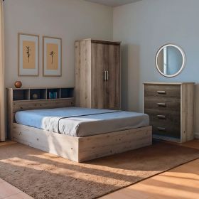 Φοιτητικό πακέτο επίπλων κρεβατοκάμαρας Shade σετ 3τεμ