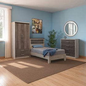 Φοιτητικό πακέτο επίπλων κρεβατοκάμαρας Coziness σετ 3τεμ