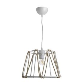 CLICK ΦΩΤΙΣΤΙΚΟ ΟΡΟΦΗΣ ΠΛΑΣΤΙΚΟ ΜΕ ΣΧΟΙΝΙ ΛΕΥΚΟ/ΜΠΕΖ Φ30Χ23/60