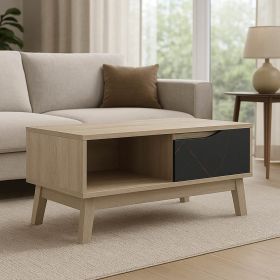 Τραπέζι σαλονιού Judas σε μαύρο μαρμάρου-sonoma απόχρωση 90x45x38.5εκ