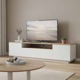 Έπιπλο τηλεόρασης Winey σε sonoma-λευκή απόχρωση 180x44.5x44.5εκ