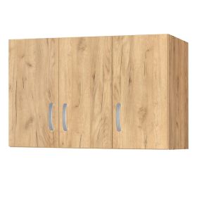 Πατάρι ντουλάπας Zelia τρίφυλλο φυσικό mo 90x42x60εκ