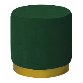 Σκαμπό Dash βελούδο κυπαρισσί-χρυσό Φ35x35εκ