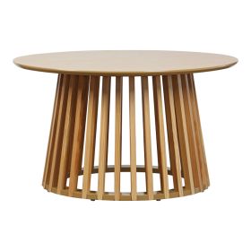 Τραπέζι σαλονιού Domonic mdf/pw σε φυσική απόχρωση Φ80x45εκ