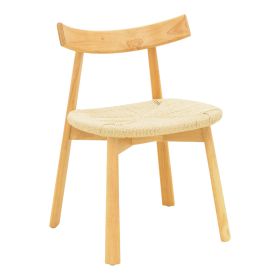 Καρέκλα Clareta rubberwood-σχοινί σε φυσική απόχρωση 53x55x79εκ