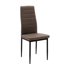 Καρέκλα Parker PU καφέ-μαύρο πόδι 42x48x98εκ