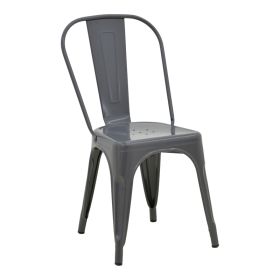 Καρέκλα Utopia μέταλλο σε ανθρακί απόχρωση 44x44x85εκ