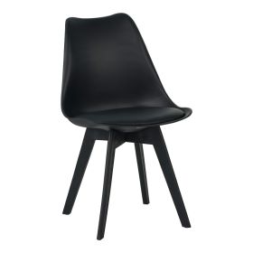 Καρέκλα Gaston I PP-PU σε μαύρη απόχρωση 53.5x48.5x81,5εκ