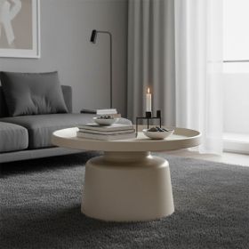 Τραπέζι σαλονιού Ginoze μέταλλο σε λευκή απόχρωση Φ70x41εκ