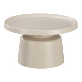 Τραπέζι σαλονιού Ginoze μέταλλο σε cappuccino απόχρωση Φ70x42,5εκ