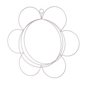 Διακοσμητικό Τοίχου  inart Μεταλλικό Λουλούδι Ροζ 42x2x42cm